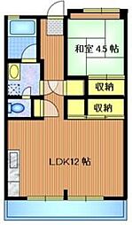 ハイツやま吉 1LDKの間取図画像