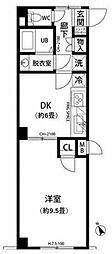 プレール代々木公園 1DKの間取図画像