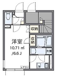 クレイノHIRO72 1Kの間取図画像