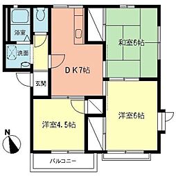 小田急小田原線 秦野駅 バス8分 南町下車 徒歩11分の賃貸アパート 2階3DKの間取り