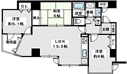 フォンターナ狭山遊園前 3LDKの間取図画像