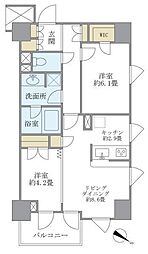 デューク・スカーラ日本橋 2LDKの間取図画像