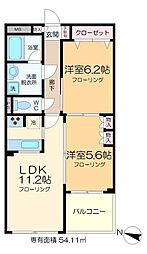 メゾンブラン 1SLDKの間取図画像