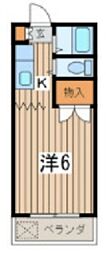 スターダスト読売 ワンルームの間取図画像