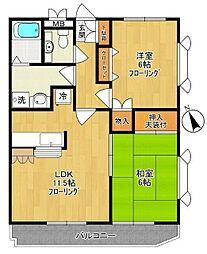 トゥインクルプラザ 2LDKの間取図画像
