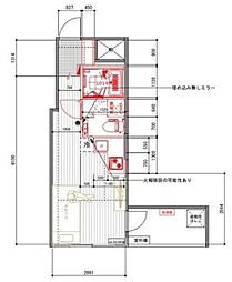 ロイヤルハイツ新宿御苑 ワンルームの間取図画像