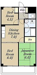 サガミベイ・サイドヒル 3DKの間取図画像