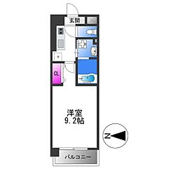 G・クレセント 1Kの間取図画像