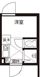 GARUNA OKUBO ワンルームの間取図画像