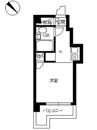 スカイコート横浜平沼 ワンルームの間取図画像