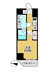 SHOKENレジデンス横浜鶴見3 1Kの間取図画像