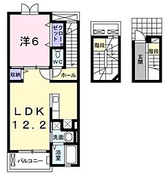 ルミエール 1LDKの間取図画像