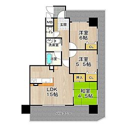 フェニックス堺東 3LDKの間取図画像