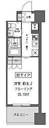 ガーデン蒲田 1Kの間取図画像