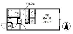 スマートリンク白金 1Kの間取図画像