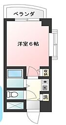 アドゥーブ南大塚 5階1Kの間取り