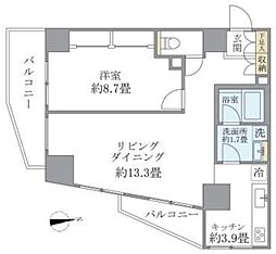ウイスタリアハウス 1LDKの間取図画像