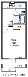 レオパレスアースリー生田 1Kの間取図画像