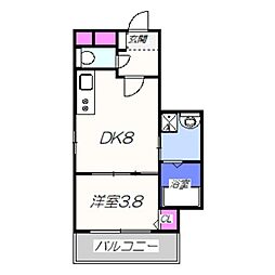 GRANDIR堺 1LDKの間取図画像