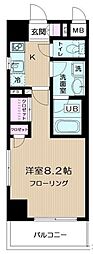 レクレドール豊洲 1Kの間取図画像