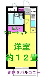 大栄志木パレス ワンルームの間取図画像