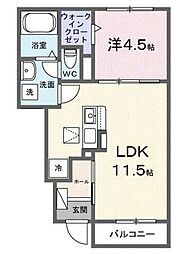 Olive・EA 1LDKの間取図画像