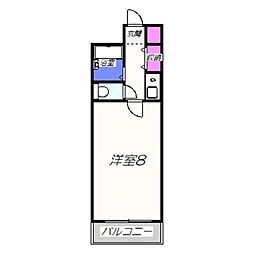フォンティーヌ堺 1Kの間取図画像