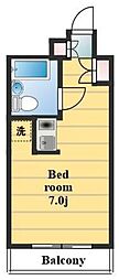 クラウンパレス ワンルームの間取図画像