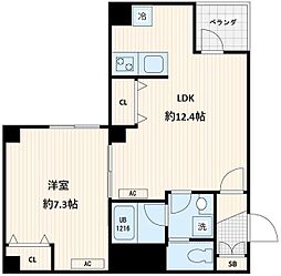 GranDuo小石川 1LDKの間取図画像