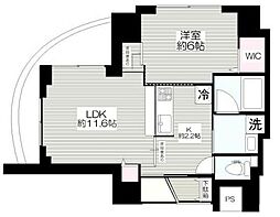 横浜市西区平沼2丁目マンション 1LDKの間取図画像
