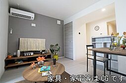 Skyes residence塚越 4階1LDKのリビング/ダイニング