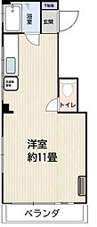 四谷ビリジアン ワンルームの間取図画像