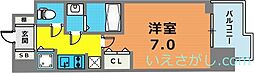 ラヴ神戸三宮 13階1Kの間取り