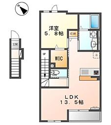 アクシア武蔵野 1LDKの間取図画像