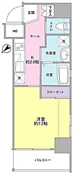 ドルフ21スミカ 1Kの間取図画像