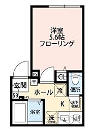 グランクオール板橋本町サウスレジデンス 1階1Kの間取り