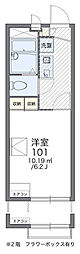 レオパレス輝跡 1Kの間取図画像