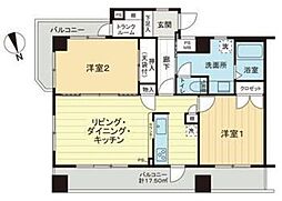 シンシア白金山北ホームズ 2LDKの間取図画像