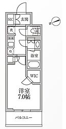 レジディア新御徒町2 1Kの間取図画像