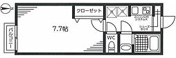 ラ・フィオーレ 1Kの間取図画像