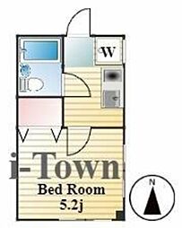 AN町屋ハイツ 1Kの間取図画像