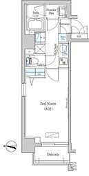 アーバネックス清澄白河2EAST 1Kの間取図画像