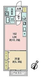 新 1LDKの間取図画像