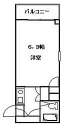 タイヨウマンション ワンルームの間取図画像