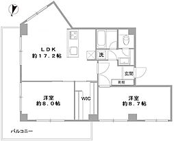 メゾン松濤 2LDKの間取図画像