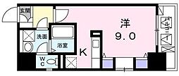 ベルクブルーメタクミ ワンルームの間取図画像