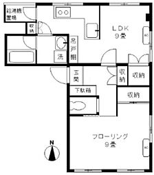 西原水垣ビル 1LDKの間取図画像