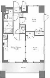 コンシェリア浅草 2DKの間取図画像
