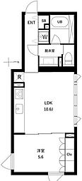 OMOCiADOYAMA 1LDKの間取図画像