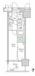 ブルックサイドレジデンス木場 2Kの間取図画像